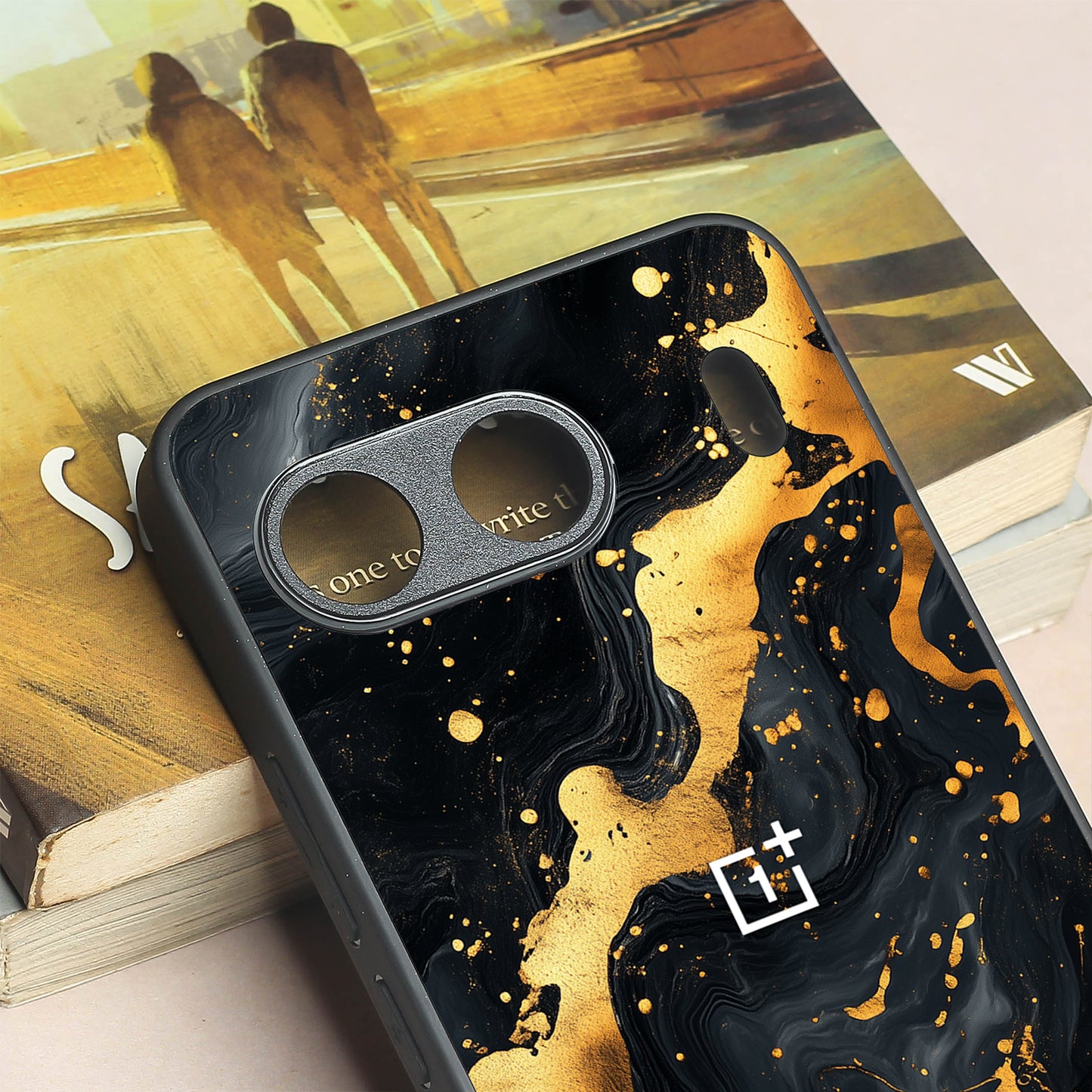 Black Gold Blaze metal back case for Oneplus Nord 4