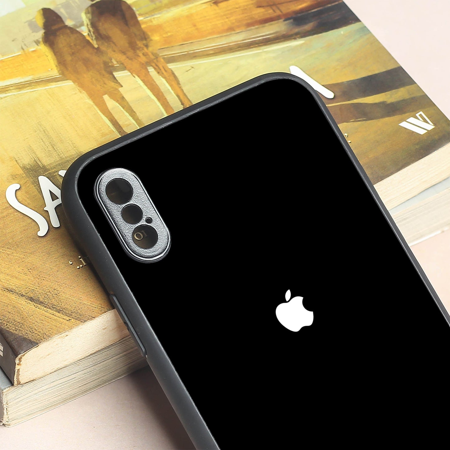 Black metal back case for Apple Iphone X/XS