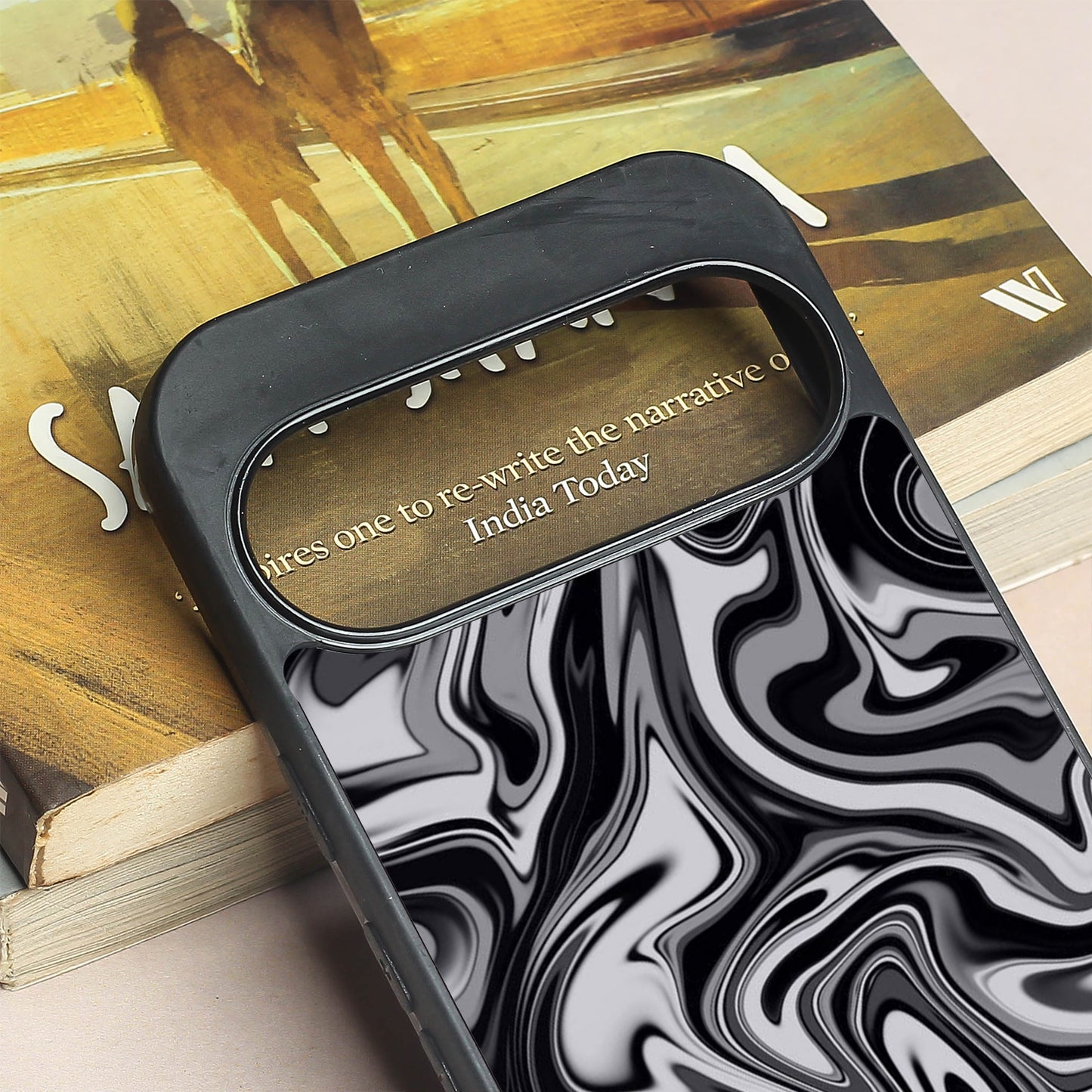 Blackout Marble metal back case for Google Pixel 9