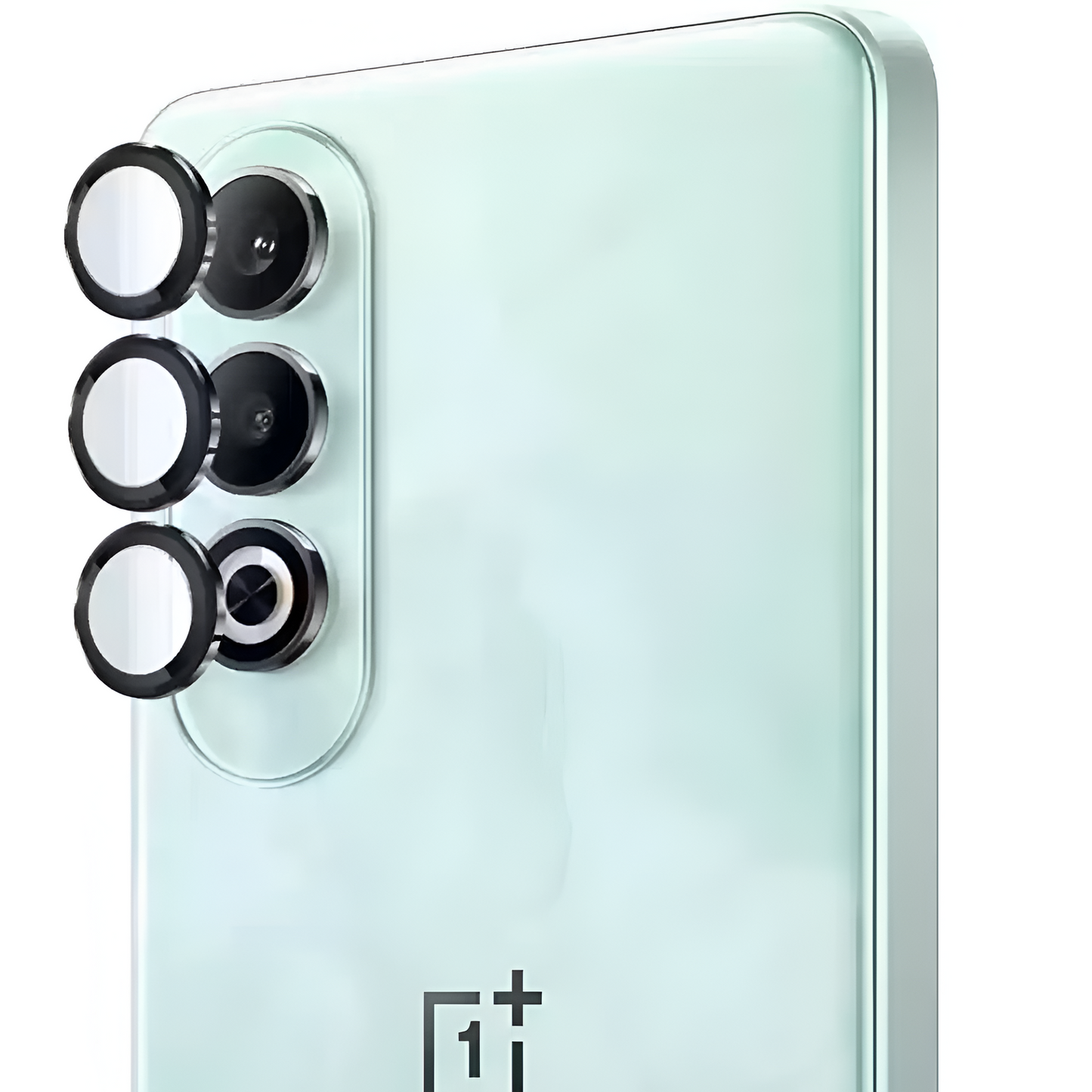 Black Metallic camera ring lens guard for Oneplus Nord Ce 4 - Kemarco