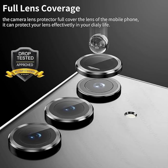 Black Metallic camera ring lens guard for Oppo F21 Pro 5G - Kemarco