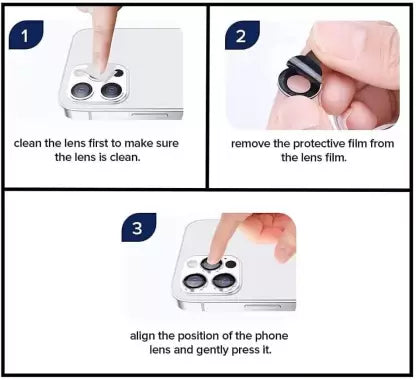 Black Metallic camera ring lens guard for Samsung S23 5G - Kemarco