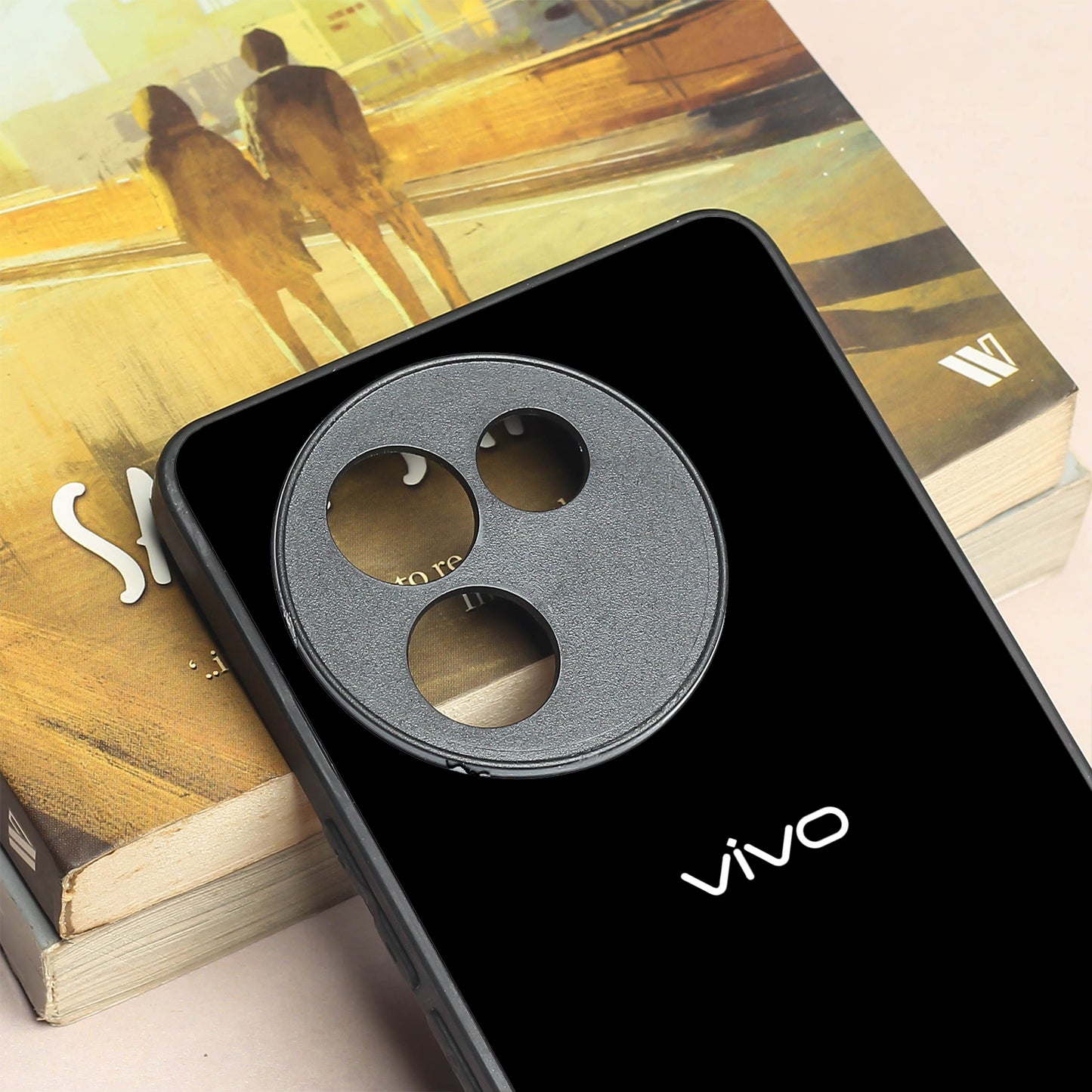 Black metal back case for Vivo V30e