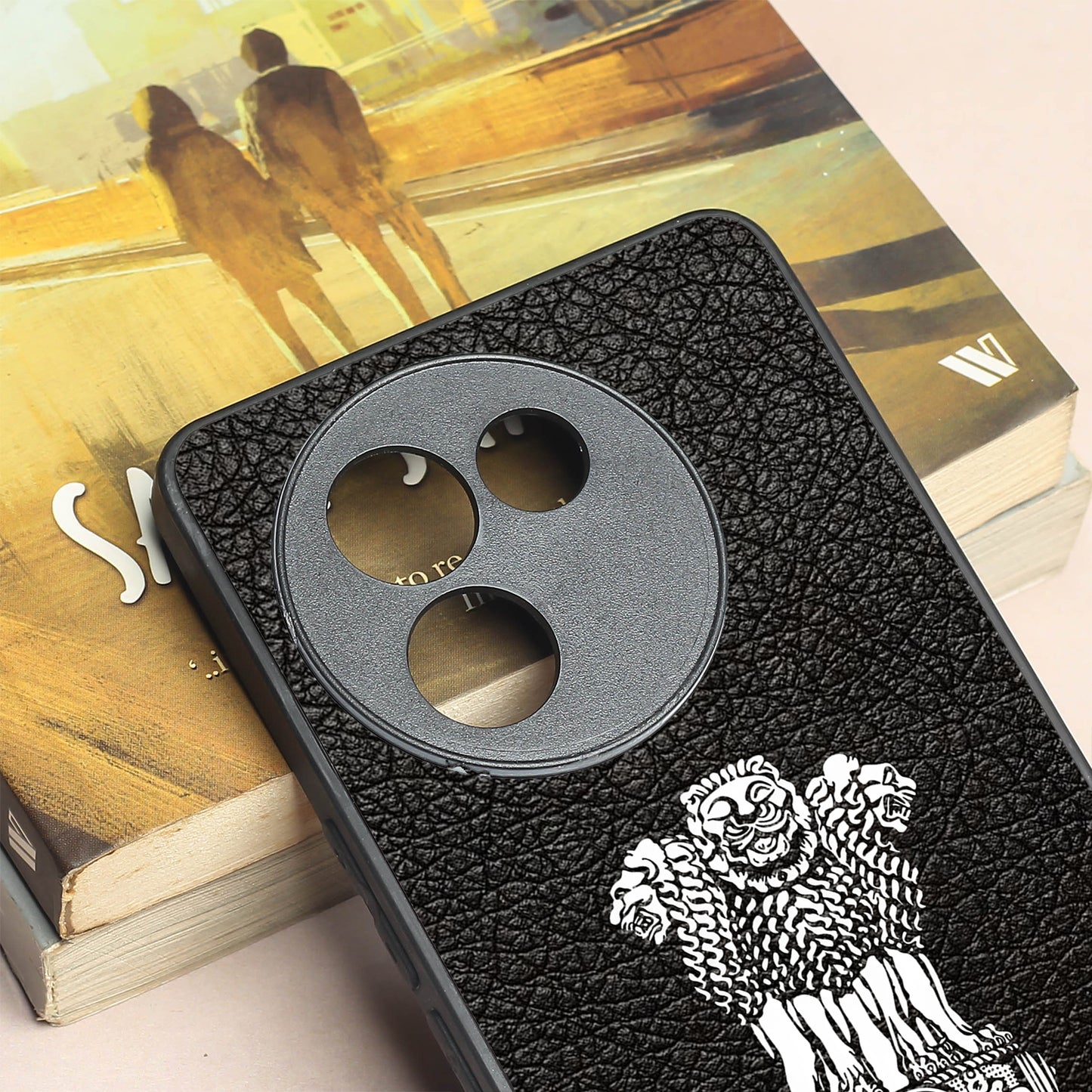 Black Satyamev Jayate metal back case for Vivo V30e