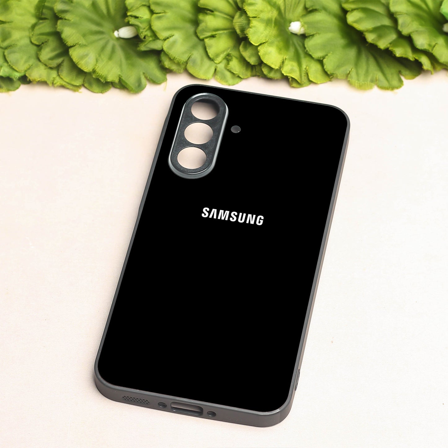 Black metal back case for Samsung A56