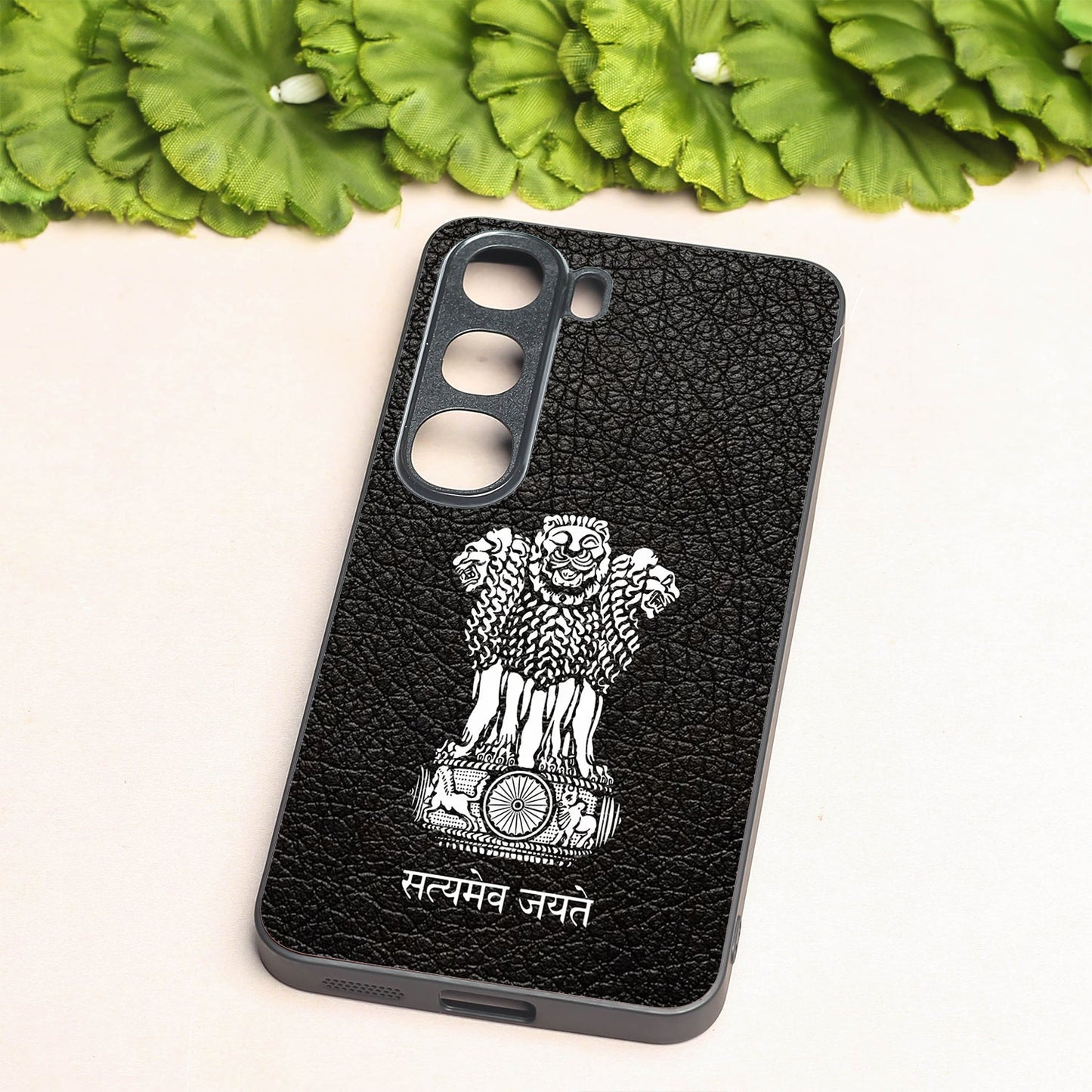 Black Satyamev Jayate metal back case for Vivo Y300