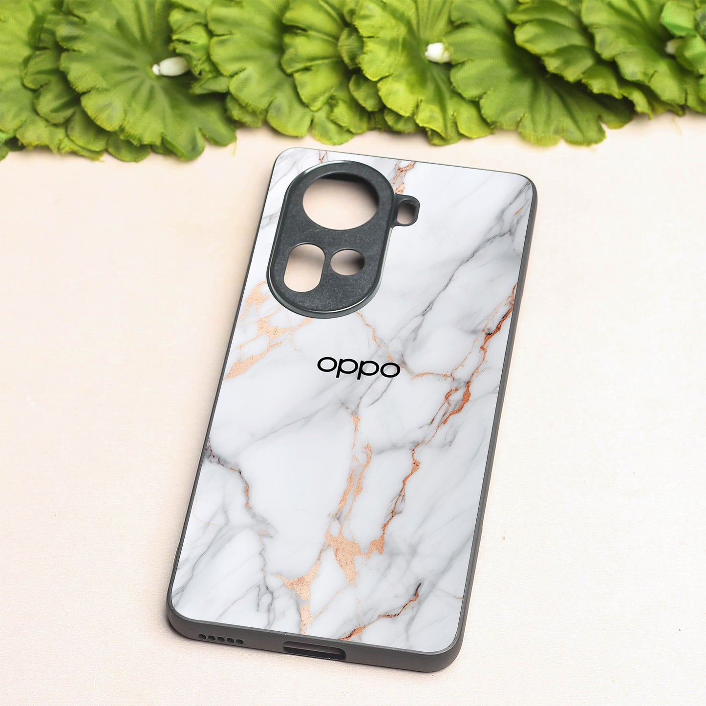 Copper Luxe Marble metal back case for Oppo Reno 11
