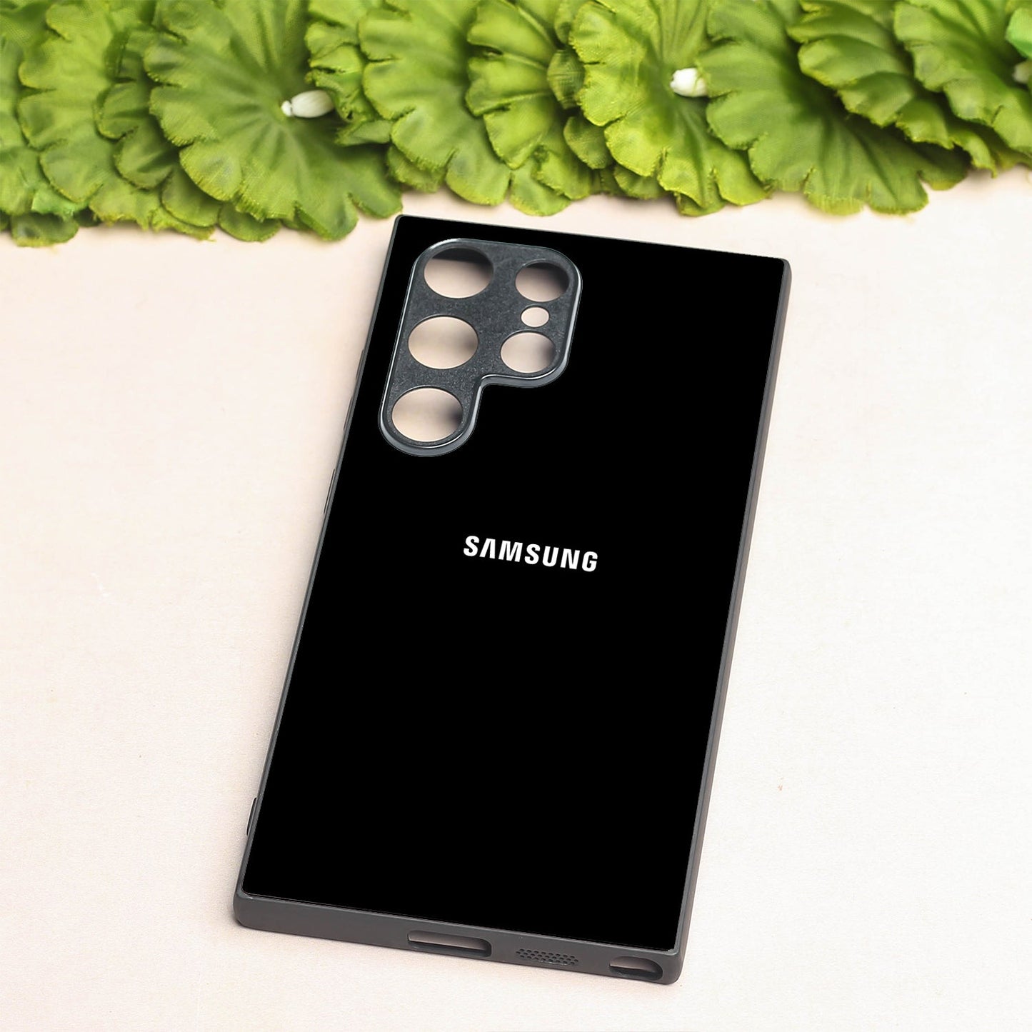 Black metal back case for Samsung S24 Ultra
