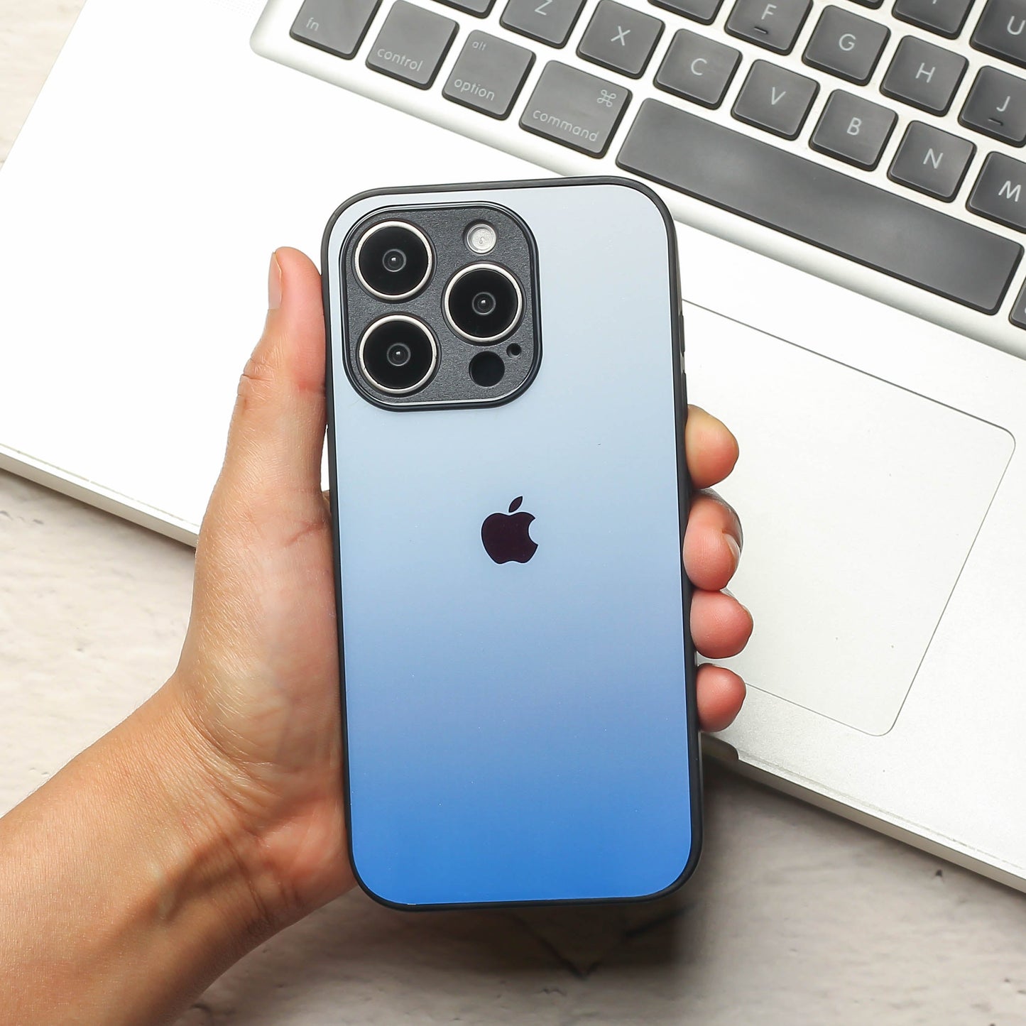 Blue Gradient metal back case for Apple Iphone 13 Pro Max