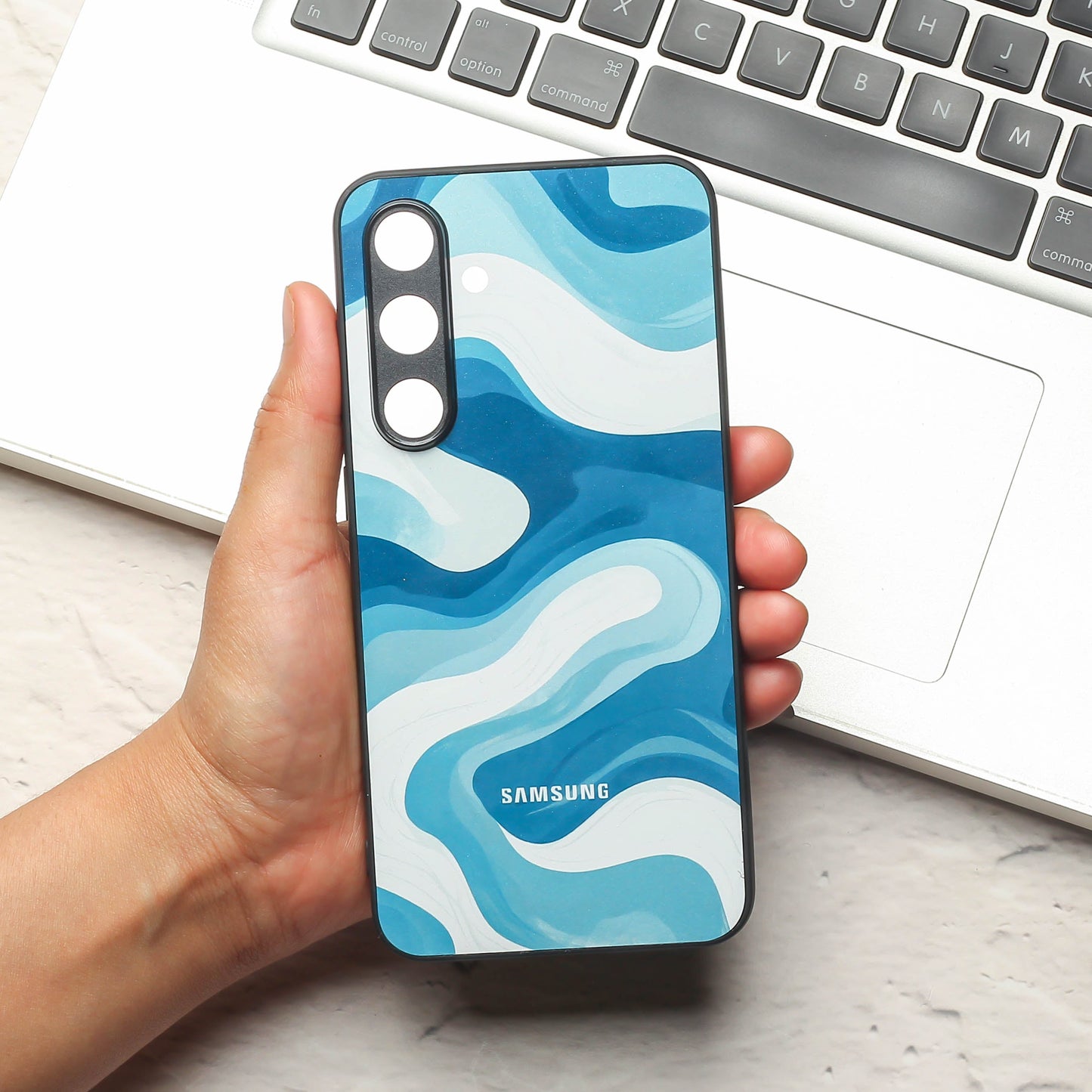 Oceanic Flow metal back case for Samsung S23 FE