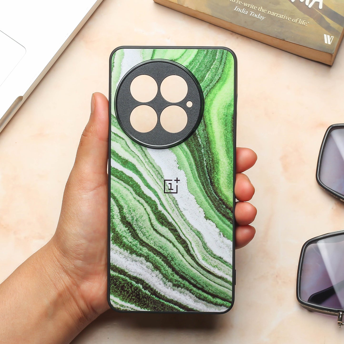 Greenstone Essence metal back case for OnePlus 13R