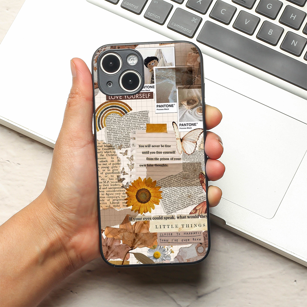 Sunlit Stories metal back case for Apple Iphone 15