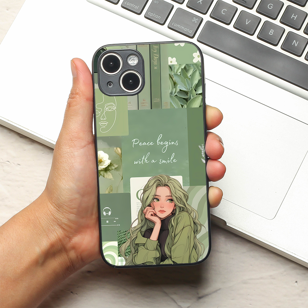 Smiling Soul metal back case for Apple Iphone 14