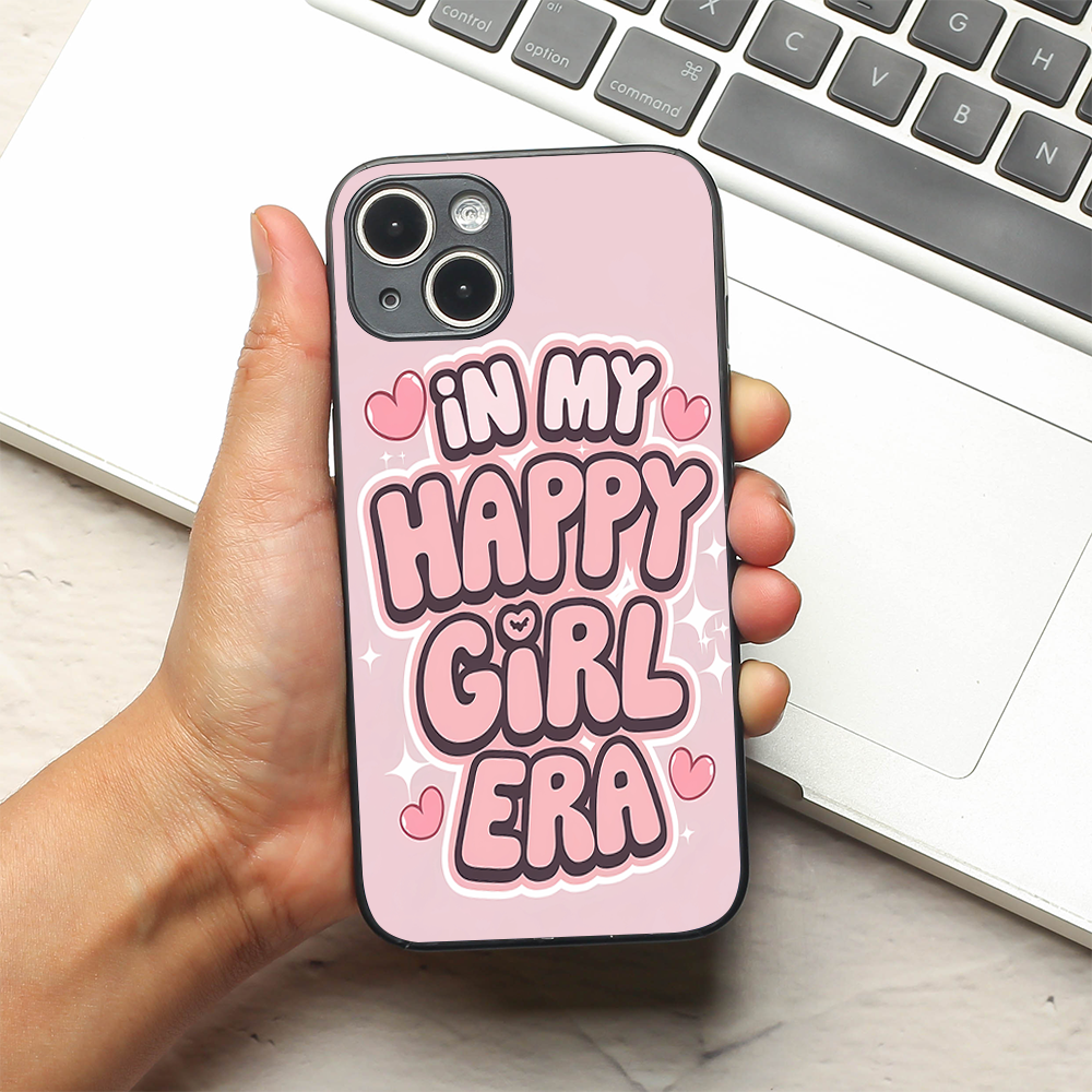 Happy Girl Era metal back case for Apple Iphone 15