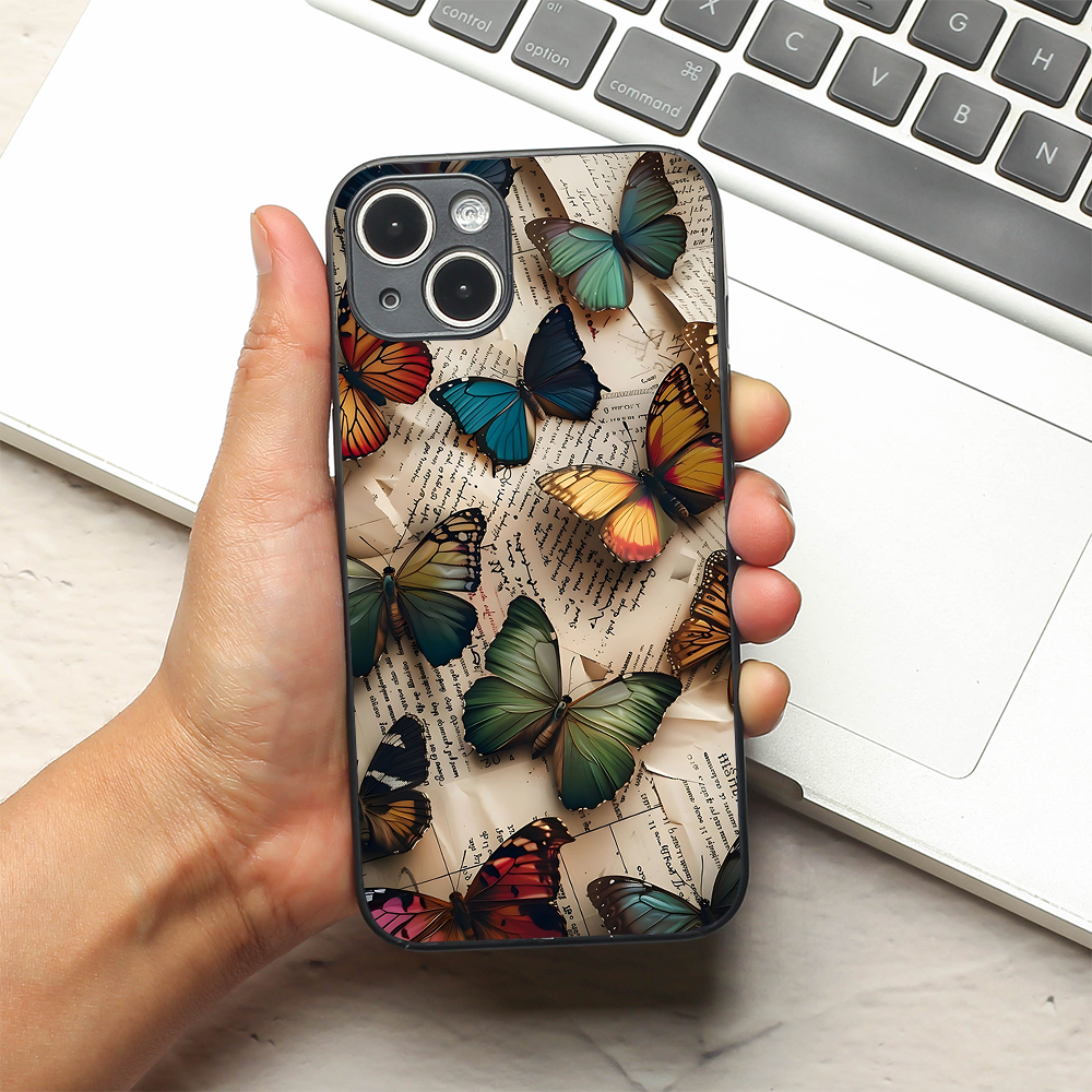 Butterfly Effect metal back case for Apple Iphone 15