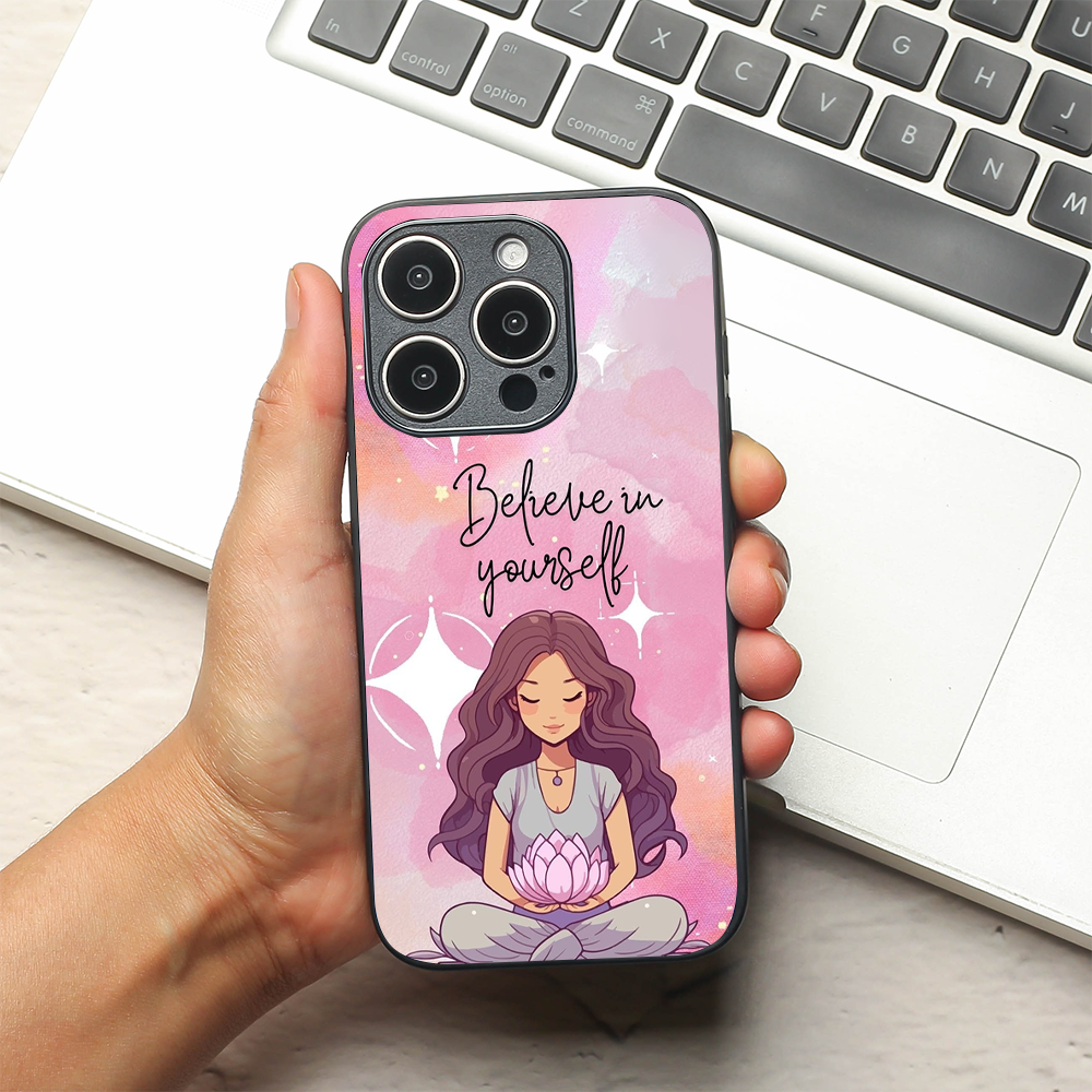 Lotus Girl metal back case for Apple Iphone 16 Pro