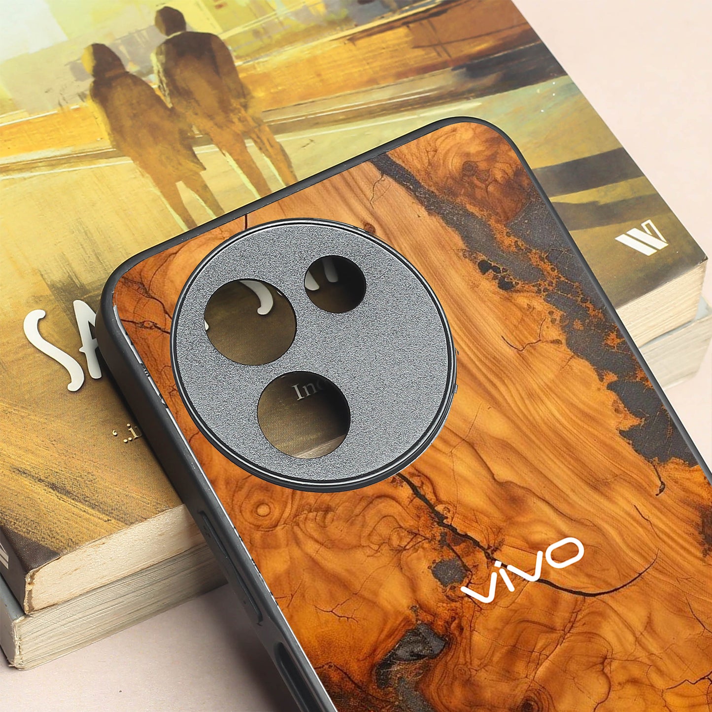 Lava Oak metal back case for Vivo T3X