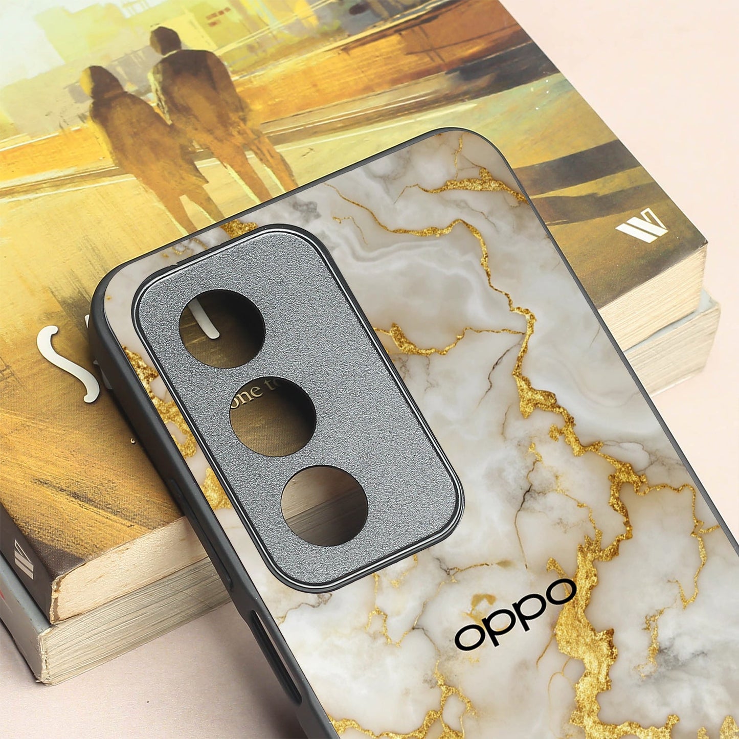 Gold Vein Glory metal back case for Oppo A3 Pro 5g