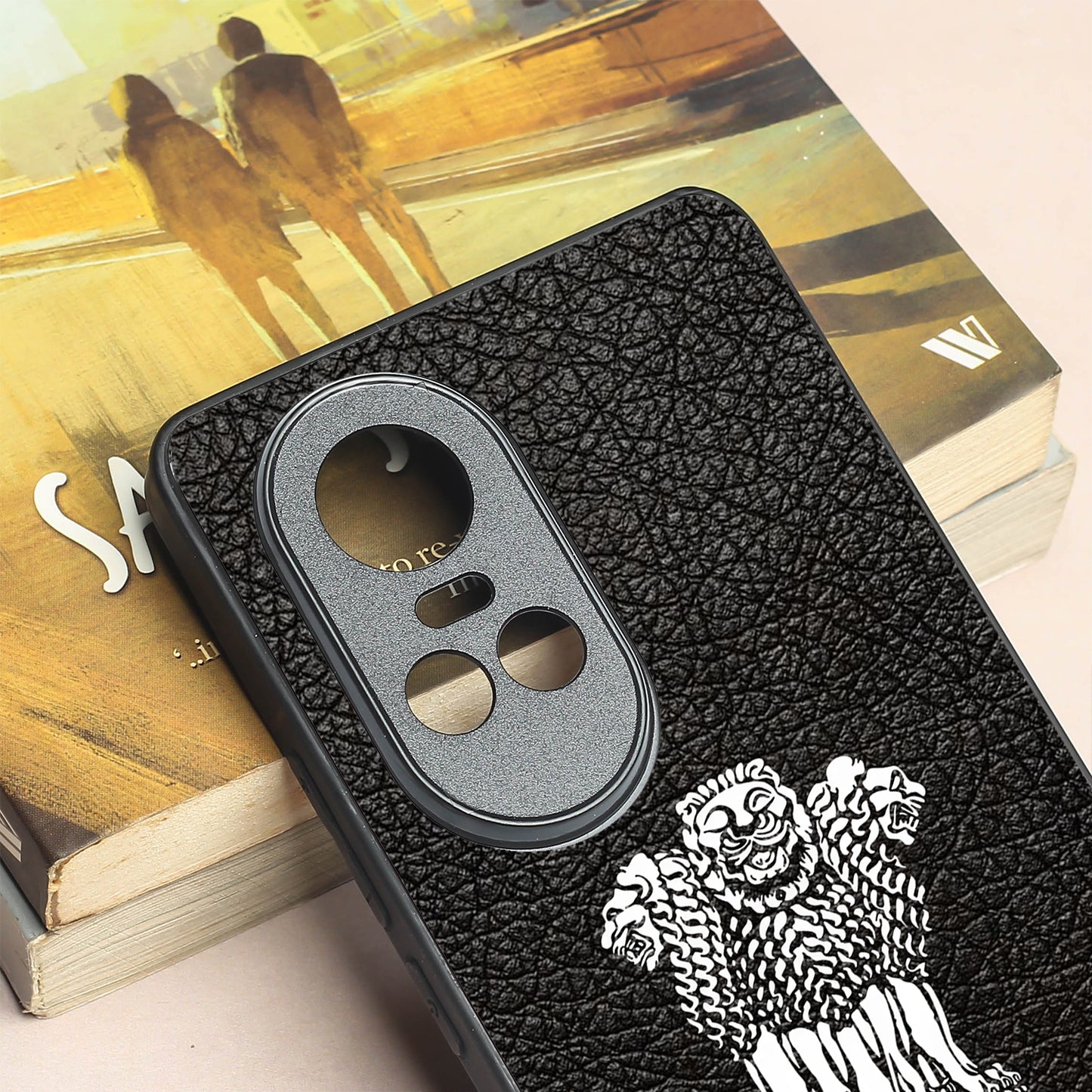 Black Satyamev Jayate metal back case for Oppo Reno 10