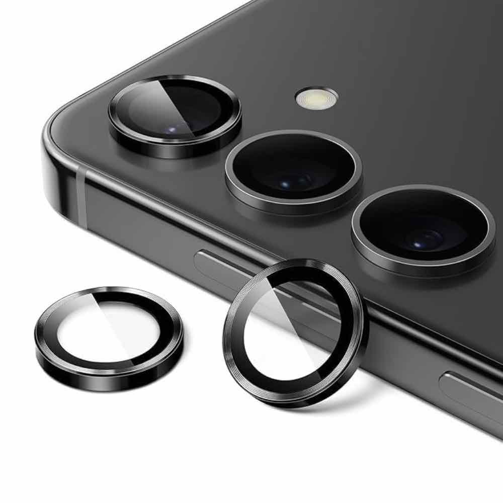 Black Metallic camera ring lens guard for Samsung S25
