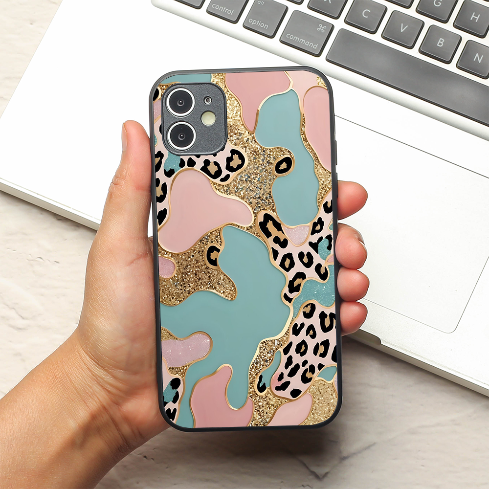 Leopard Luxe metal back case for Apple Iphone 11