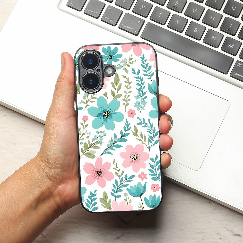 Floral Mist metal back case for Apple Iphone 16