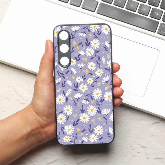 Lavender Daisies metal back case for Samsung S23 FE