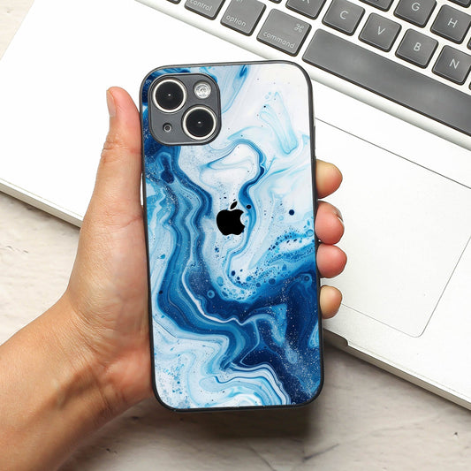 Neptune Swirl metal back case for Apple Iphone 14 Plus