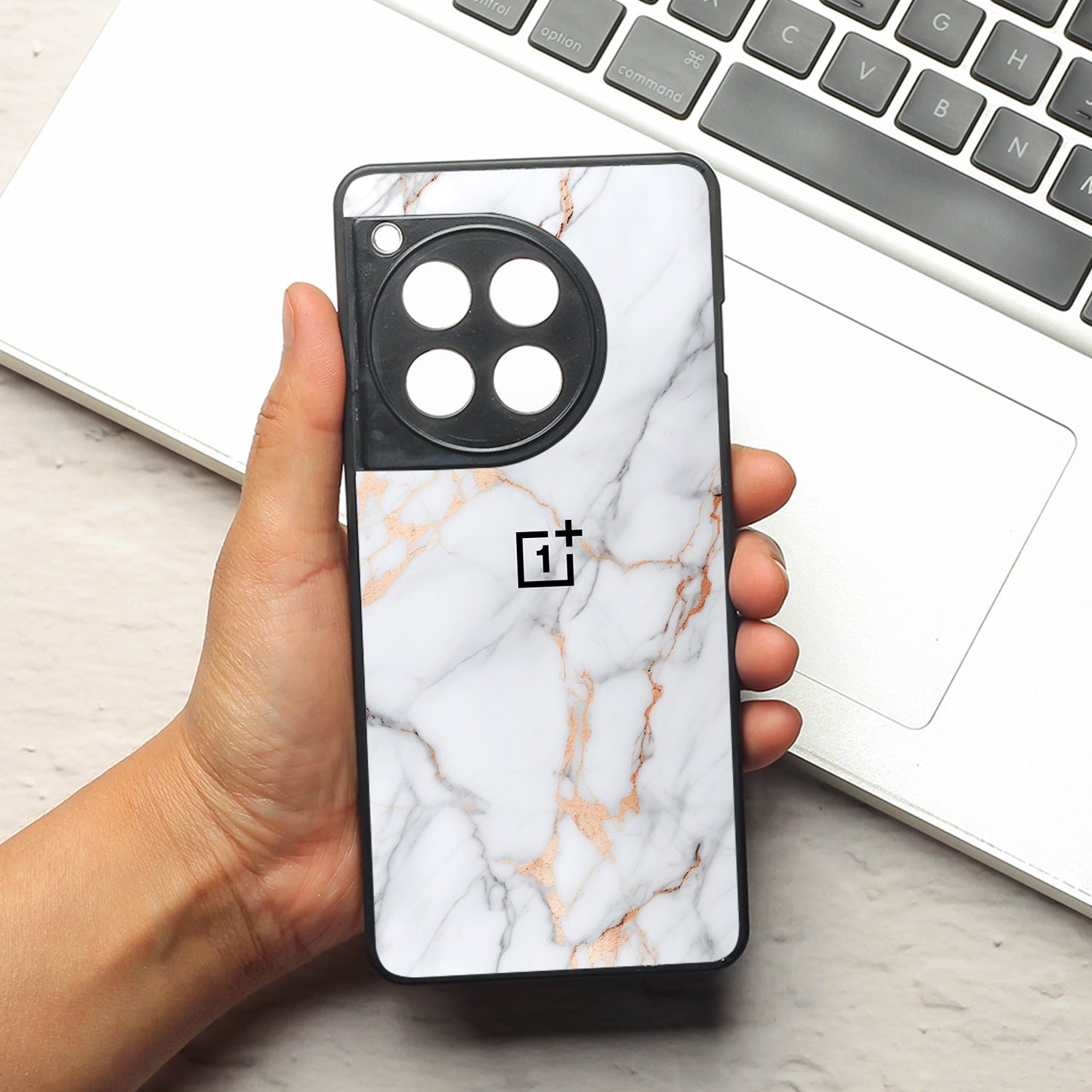 Copper Luxe Marble metal back case for Oneplus 11R