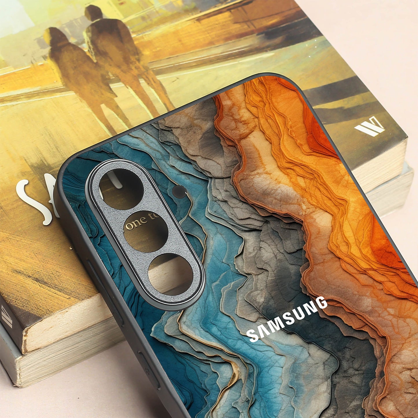 Layered Marble metal back case for Samsung A56