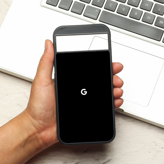 Black metal back case for Google Pixel 8