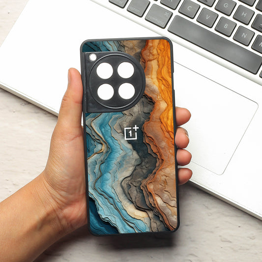 Layered Marble metal back case for Oneplus 12R