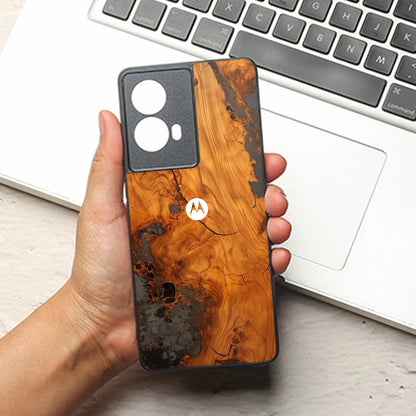 Lava Oak metal back case for Motorola G85