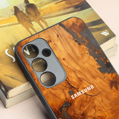 Lava Oak metal back case for Samsung A35
