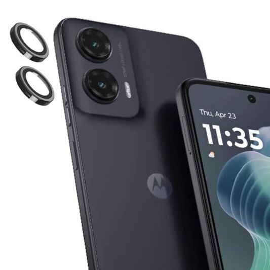 Black Metallic camera ring lens guard for Motorola G35
