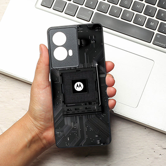 Microchip metal back case for Motorola G85