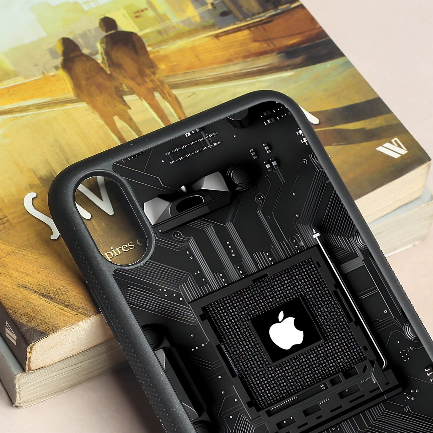 Microchip metal back case for Apple Iphone Xs Max