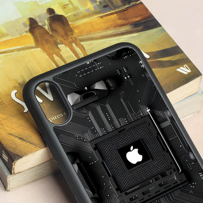 Microchip metal back case for Apple Iphone Xs Max