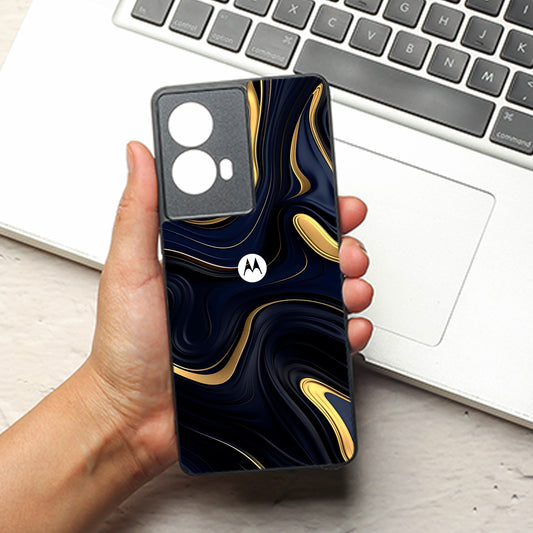 Noir Gold metal back case for Motorola G85