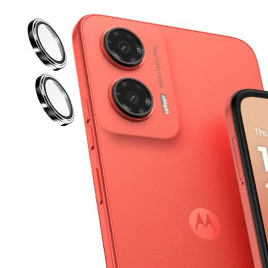 Silver Metallic camera ring lens guard for Motorola G35