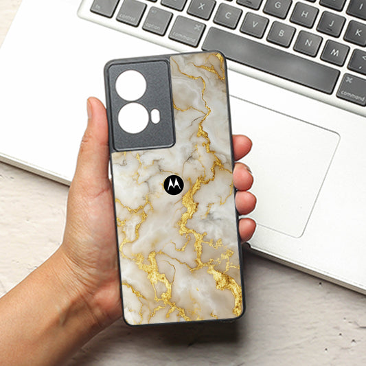 Gold Vein Glory metal back case for Motorola G85