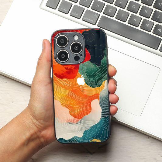 Cosmic Tides metal back case for Apple Iphone 16 Pro Max