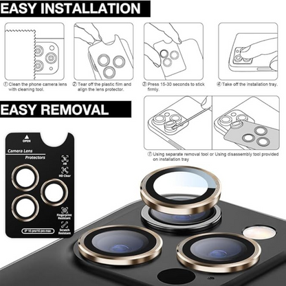 Titanium Brown Metallic camera ring lens guard for Apple iphone 16 Pro Max
