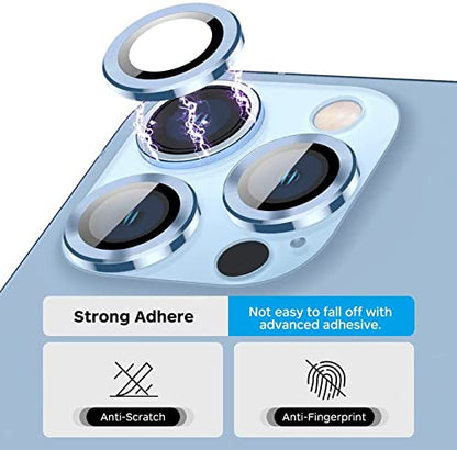 Sierra Blue Metallic camera ring lens guard for Apple iphone 12 Pro