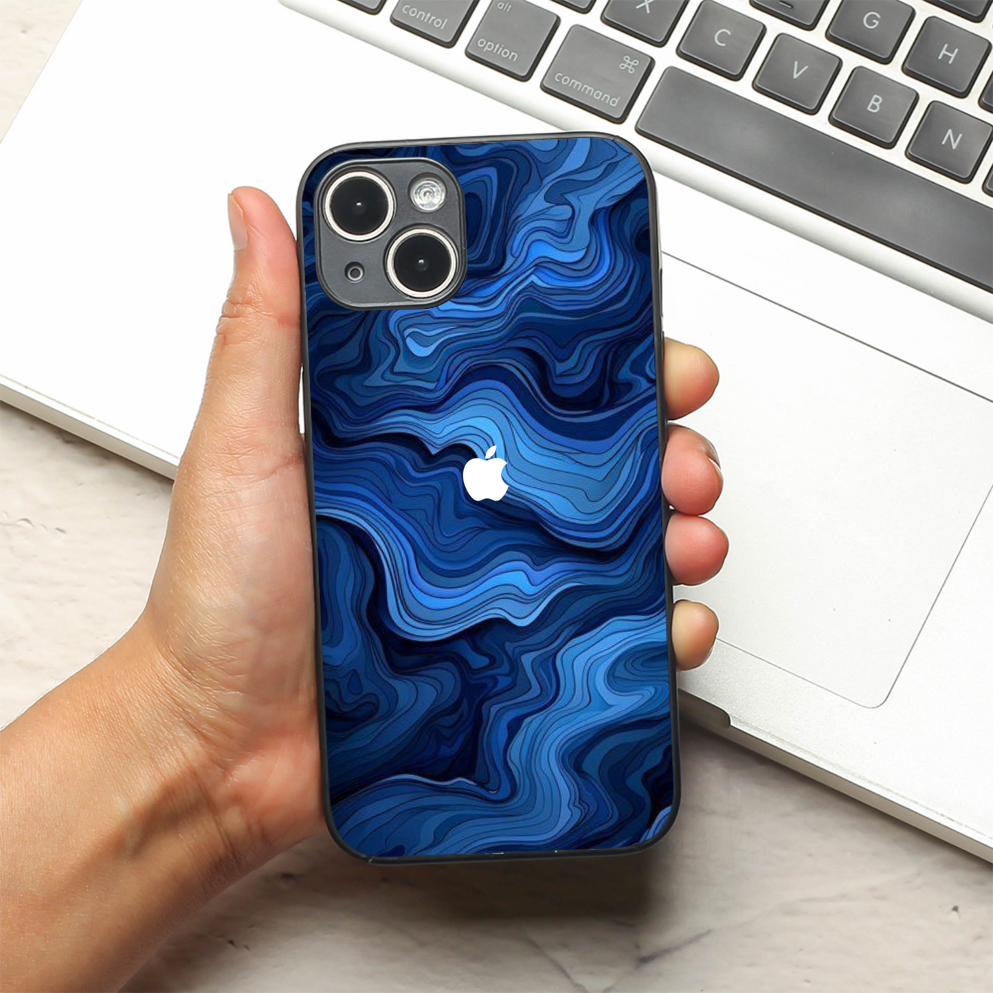 Ocean Drift metal back case for Apple Iphone 13