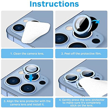 Sierra Blue Metallic camera ring lens guard for Apple iphone 12 Pro