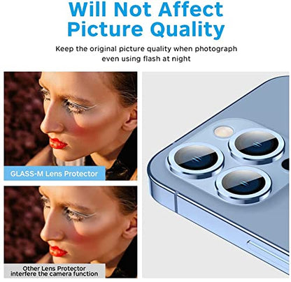 Sierra Blue Metallic camera ring lens guard for Apple iphone 12 Pro