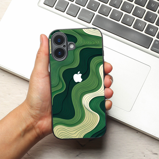 Greenstorm metal back case for Apple Iphone 16