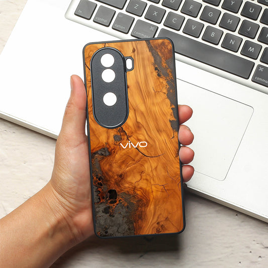Lava Oak metal back case for Vivo V40e