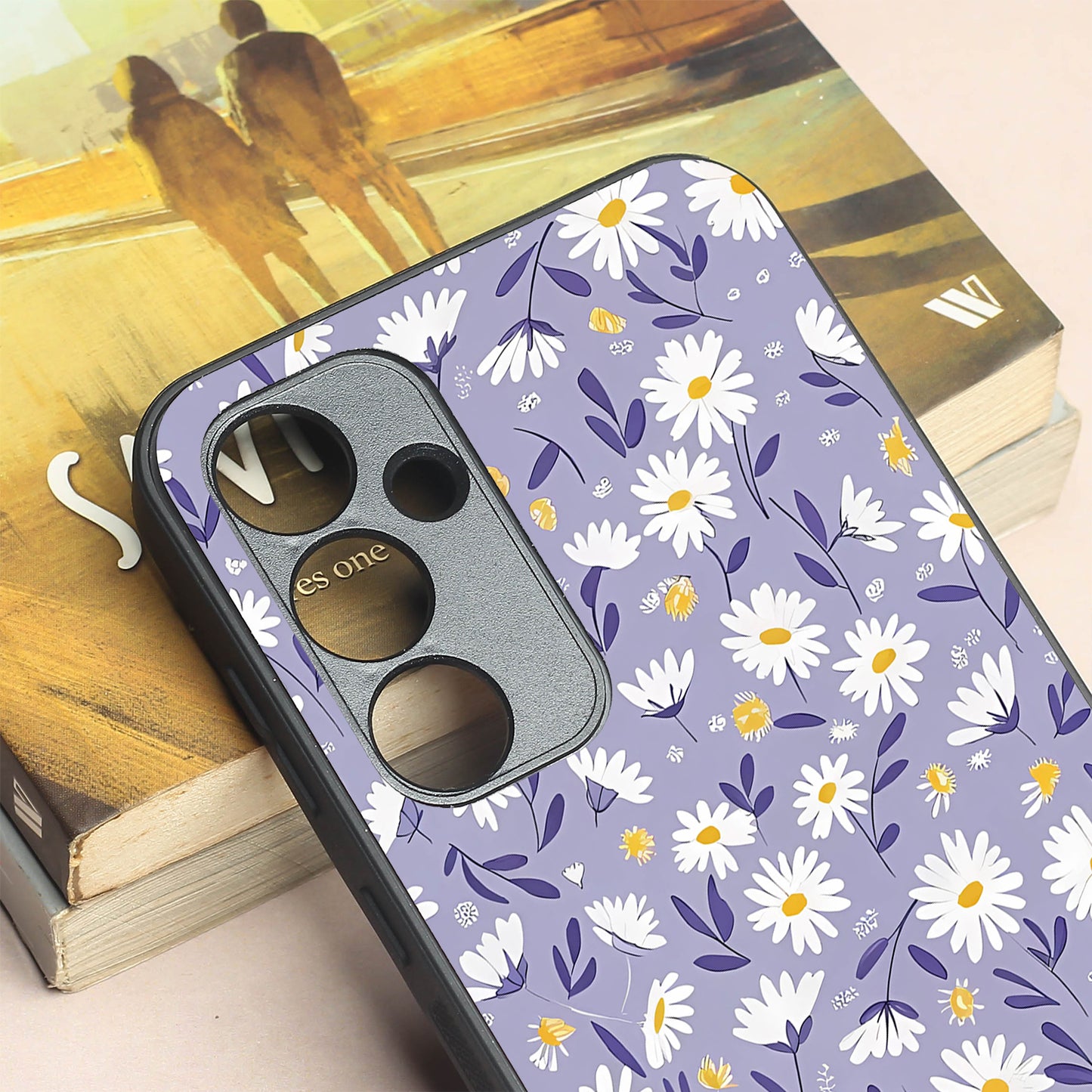 Lavender Daisies metal back case for Samsung A35